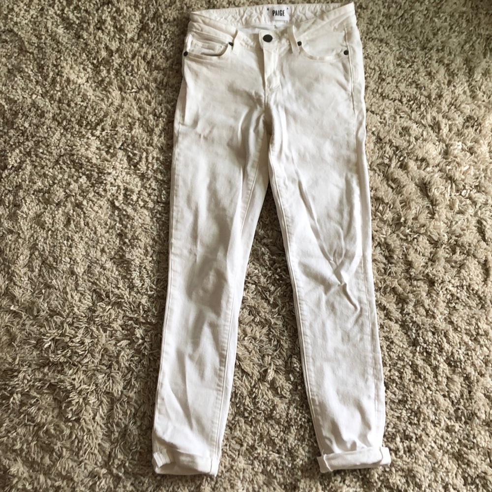 Paige White Cropped Jeans
